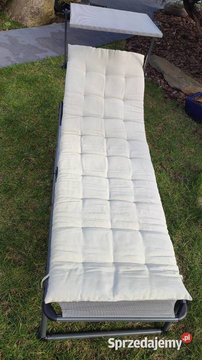 Leżak Łóżko składane z daszkiem materac Bydgoszcz