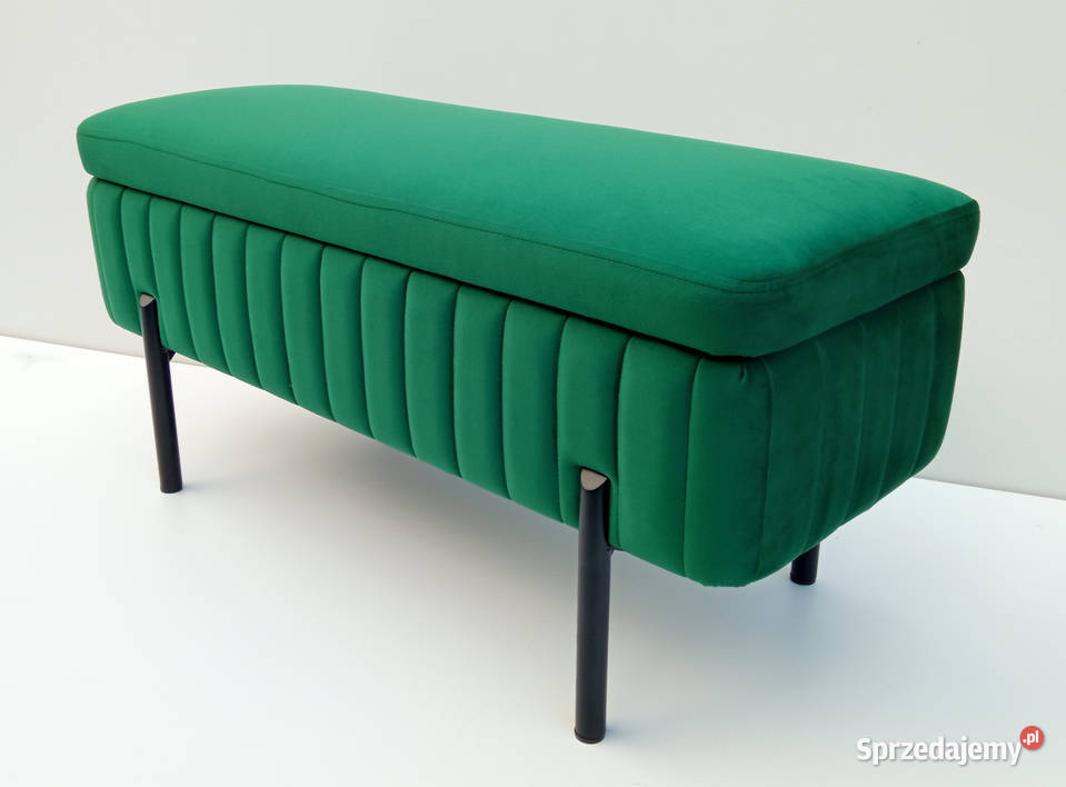 Ławka pufa tapicerowana ze schowkiem KLARA 90cm