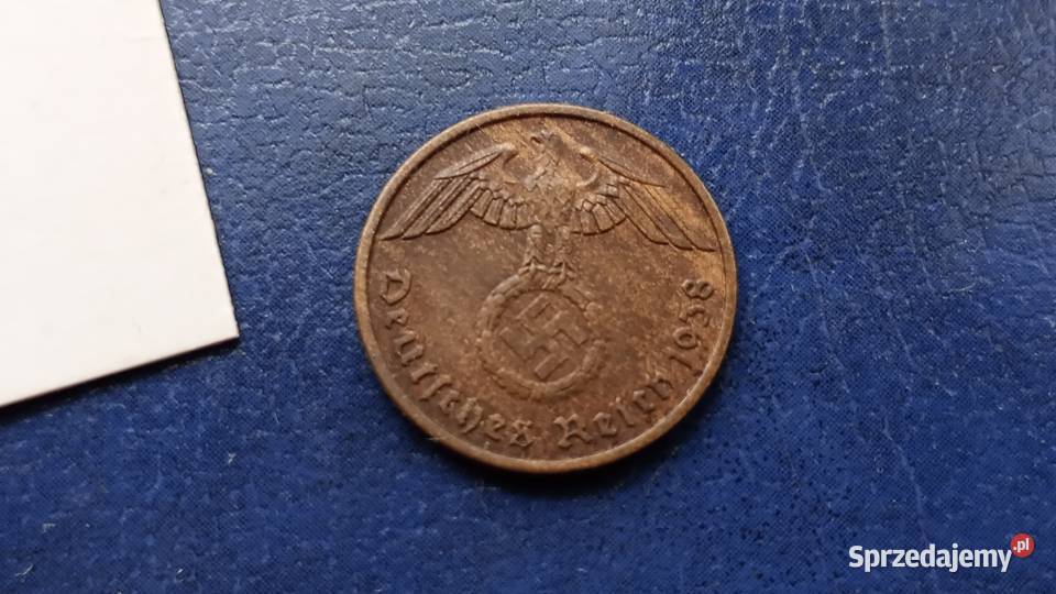 Stare monety 2 pfennig 1938 A NIemcy Lesko