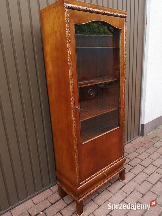 Witryna Biblioteka Słupek ArtDeco Stara Antyk