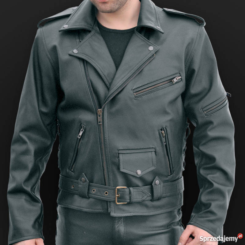 CZARNA KURTKA SKÓRZANA RAMONESKA ROZMIAR M Zabrze sprzedam