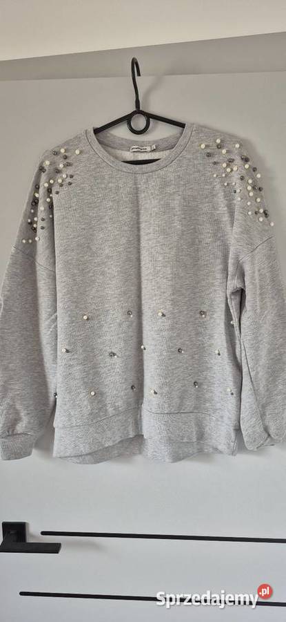 Szara bluza Stradivarius perły S Warszawa