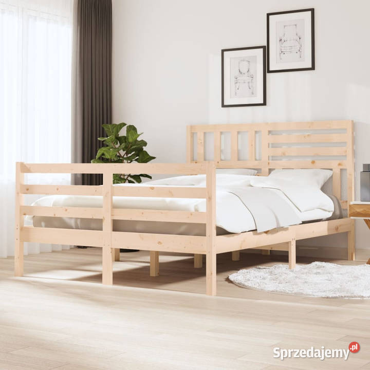 Rama łóżka bez materaca lite drewno 160x200 Meble mazowieckie Warszawa sprzedam