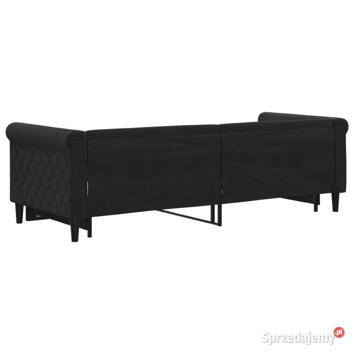 Sofa rozsuwana czarna aksamit 80x200 WM3197768 68cm mazowieckie Warszawa sprzedam