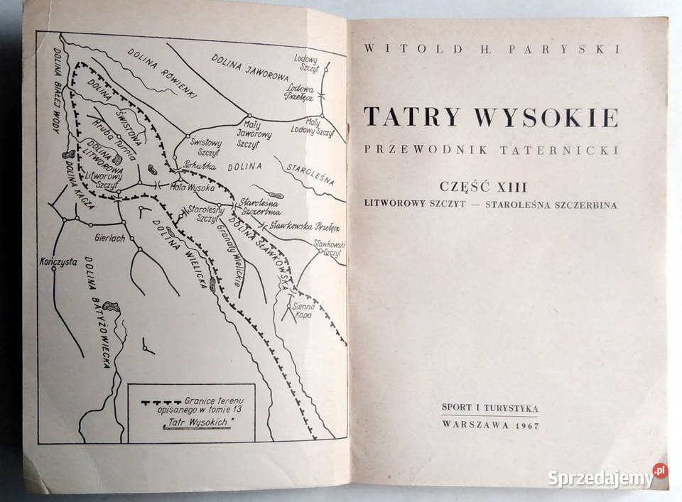Tatry Wysokie WH Paryski Przewodnik taternicki Limanowa