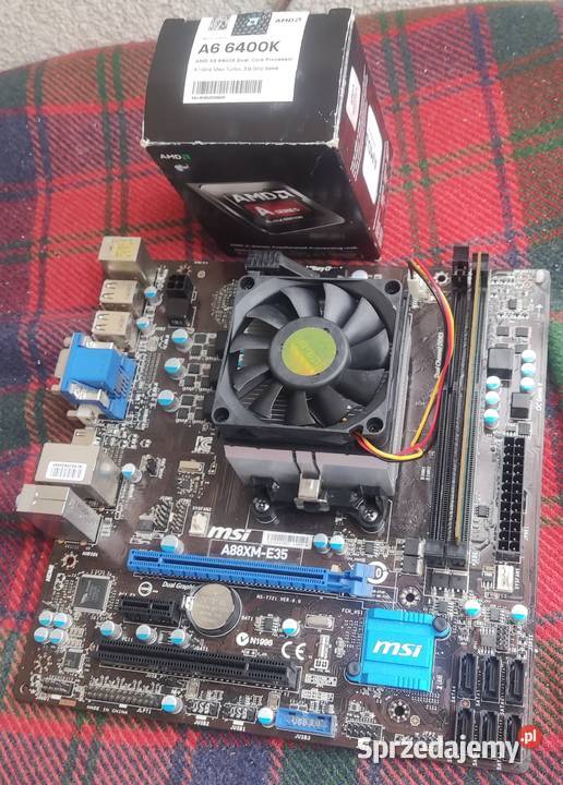 Płyta główna MSI A88XME35 AMD A6 6400K 4GB FM2 śląskie