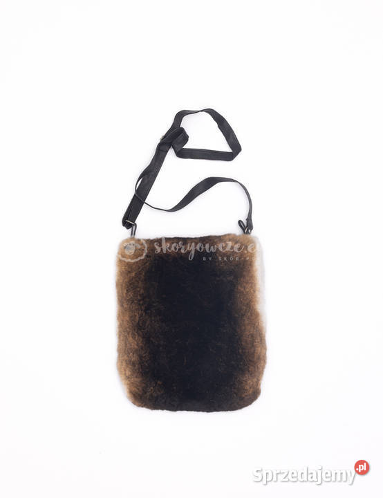 Skórzana torebka listonoszka naturalne futro z Szaflary