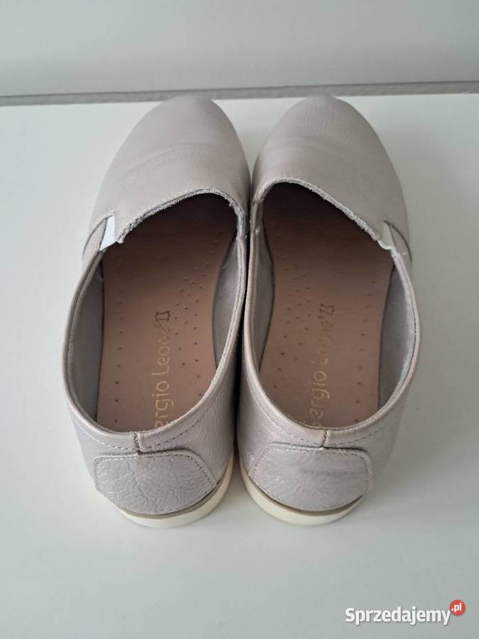 Buty damskie półbuty srebrne Sergio Leone do Kraków