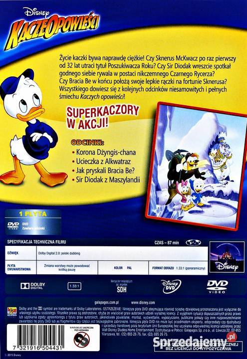 KACZE OPOWIEŚCI PRZYGODA 1 5 ODCINKI 1 20 5 DVD Kalisz