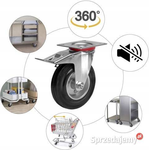 KOŁO OBROTOWE 125mm z Hamulcem KÓŁKO WÓZKA sprzedam