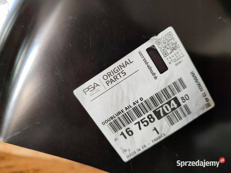 Poszycie Fartuch Ćwiartka Prawa Peugeot 208 II Pleszew