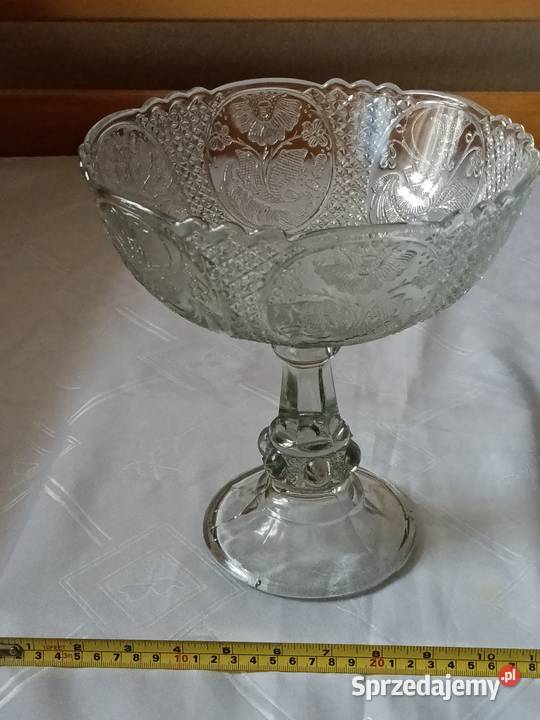 Przepiękna duża patera Ząbkowice medaliony Porcelana i szkło Gliwice