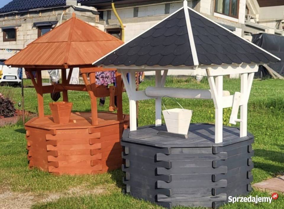 Studnia ogrodowa drewniana ozdobna na krąg Bielsko-Biała