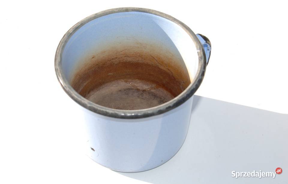Stary metalowy garnka garnuszek emaliowany antyk Cieszyn sprzedam