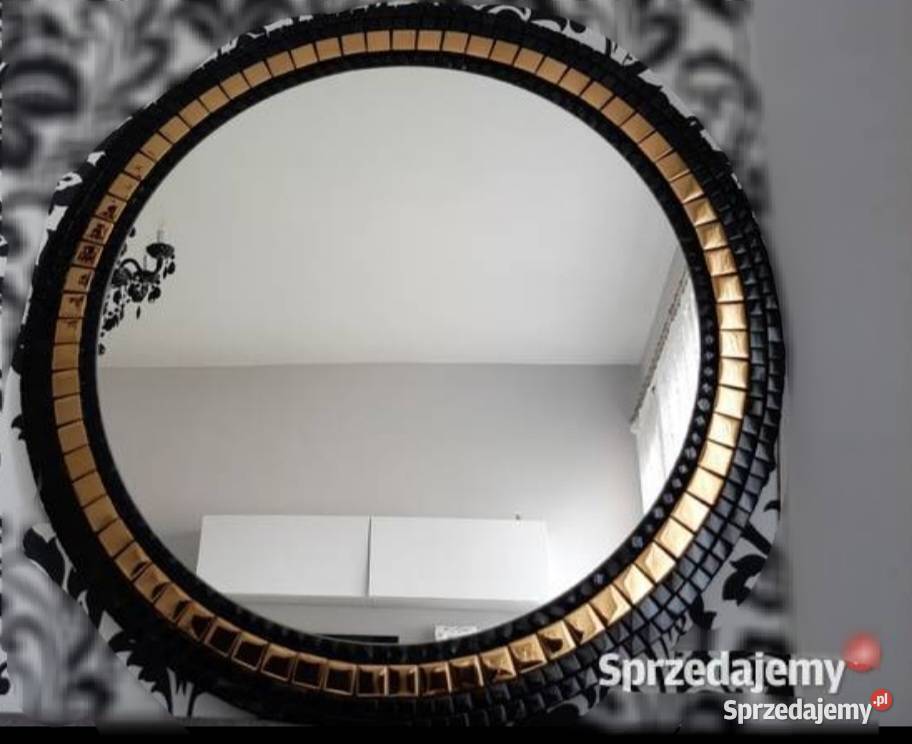 LUSTRO OKRĄGŁE MIEDZIANA RAMA MIEDŹ brązowy podkarpackie Przemyśl