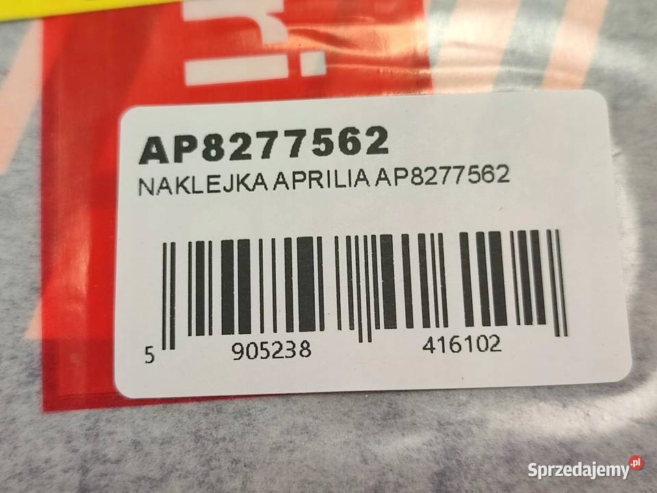 NAKLEJKA NA NADKOLE LEWY PRZÓD APRILIA SR 50 H2O lubelskie