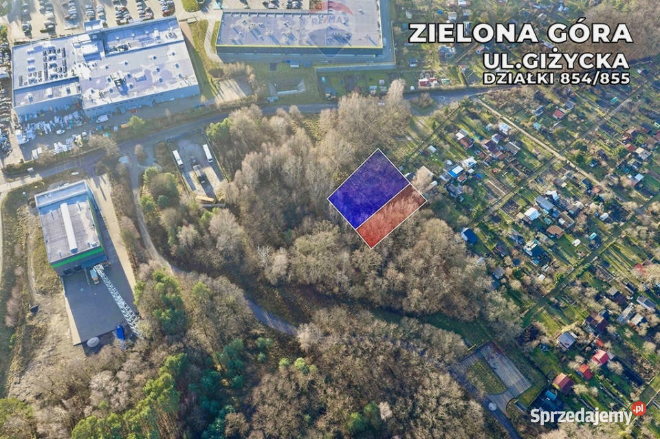 Działki mieszkaniowousługowe MPZP Zielona Góra