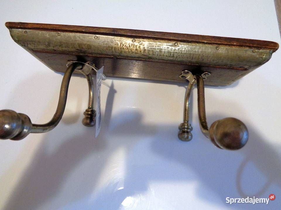 Wieszak drewnometal rękodzieło INDIE odcienie brązowego Toruń