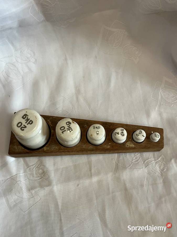 Pełny zestaw ciężarków wagowych PRL małopolskie Kraków