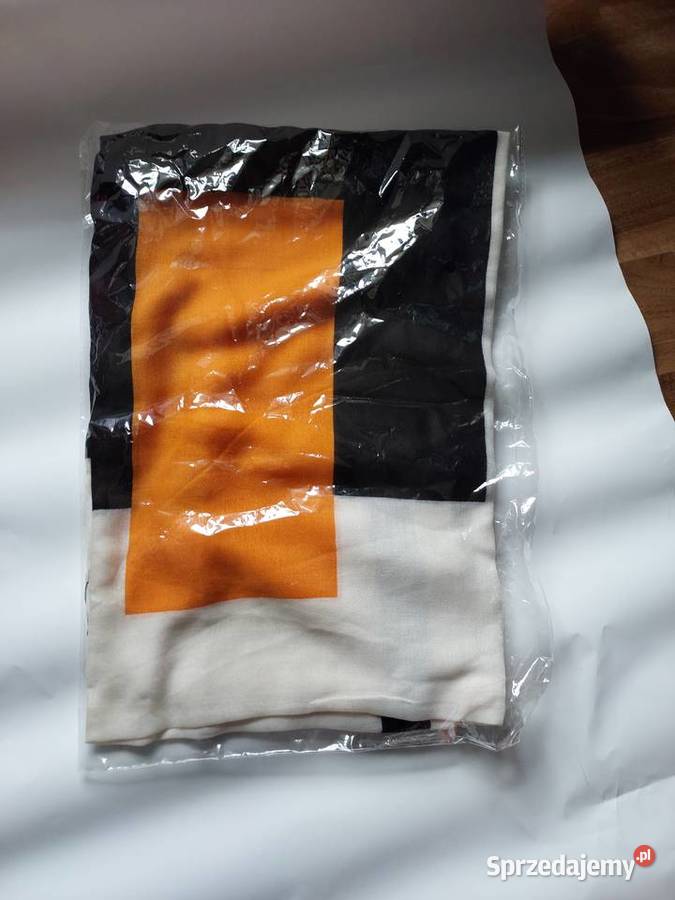 Nowy szal żółtoczarny kremowy 80 x 180 dolnośląskie Wrocław