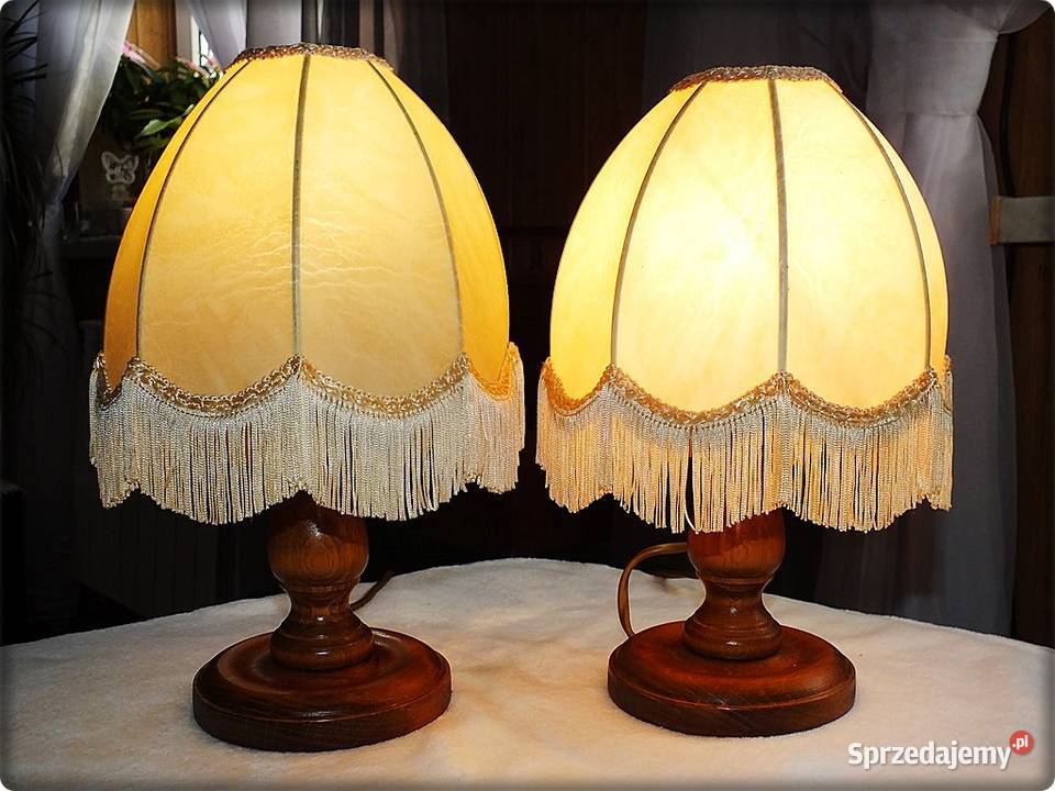 Stare Lampki Nocne Retro z prawdziwej cienkiej