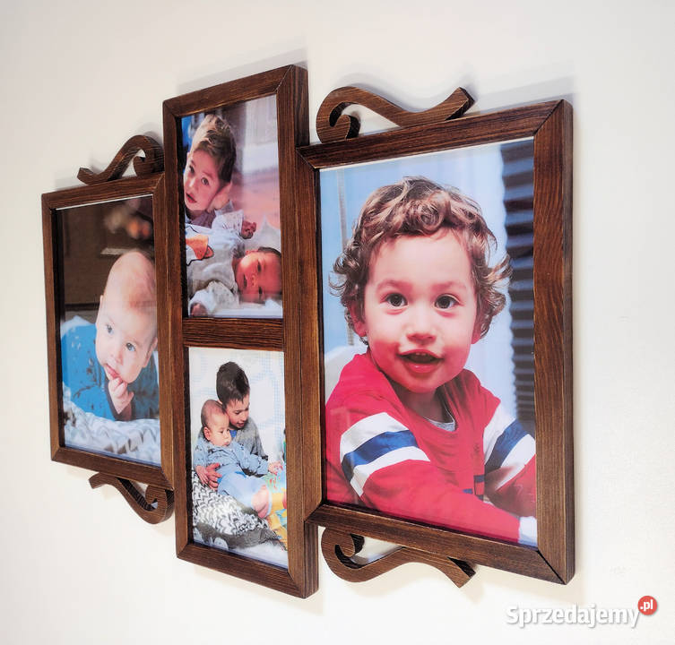 Drewniana Multirama Ramka Na Zdjęcia Galeria Bytom