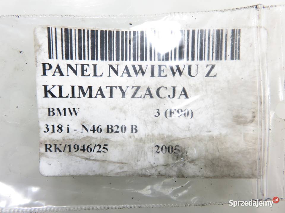 KLIMATRONIK BMW 3 E90 6983944 A2C53143035 Panele sterowania, przełączniki