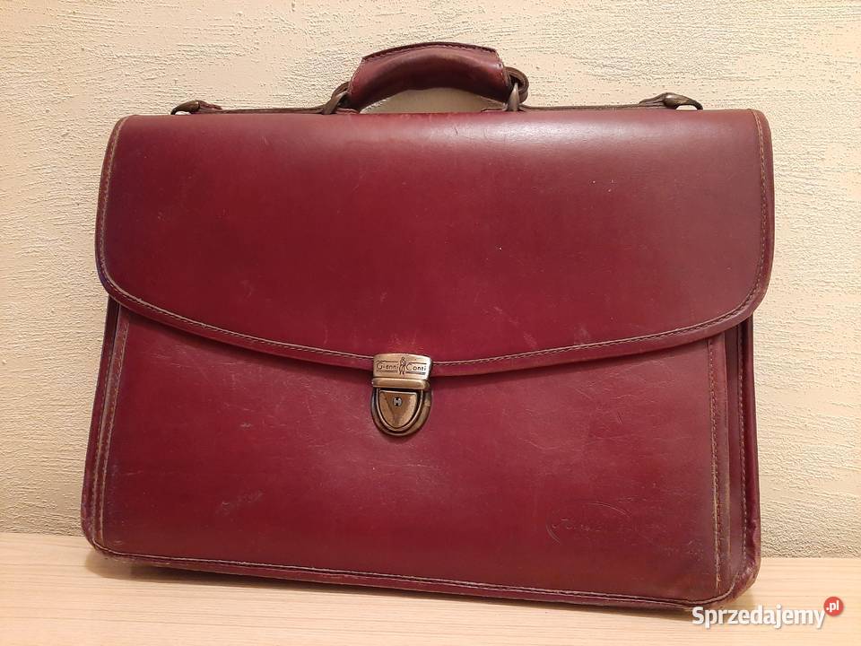 Skórzana teczka mieszcząca A4 Katowice