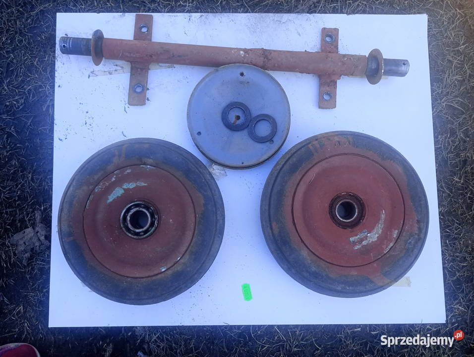 Ośka oś d 52 2 kółka śr 23 do wózka Stąporków