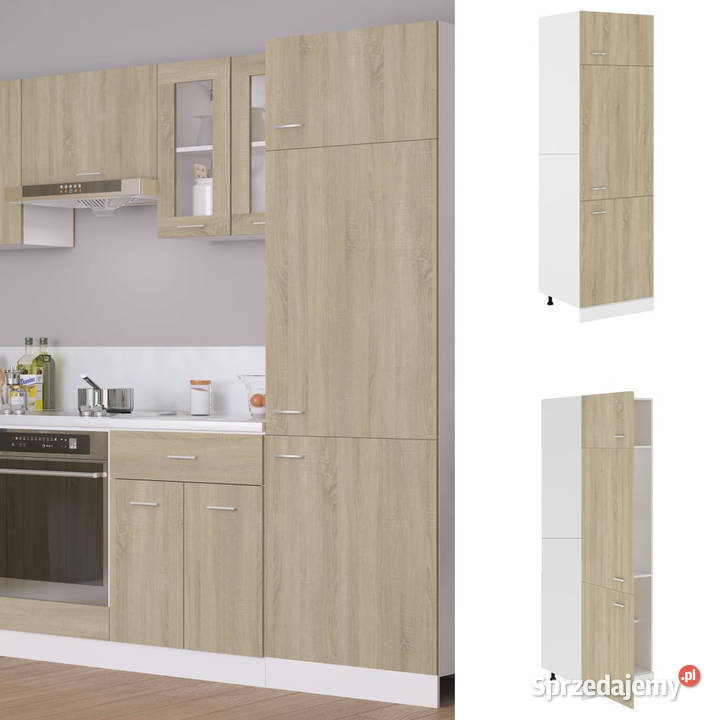 Szafka na lodówkę kolor dąb sonoma 60x57x207 Warszawa
