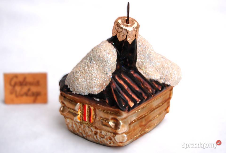 Bombka szklana ręcznie malowana ośnieżony Boże Narodzenie Lublin