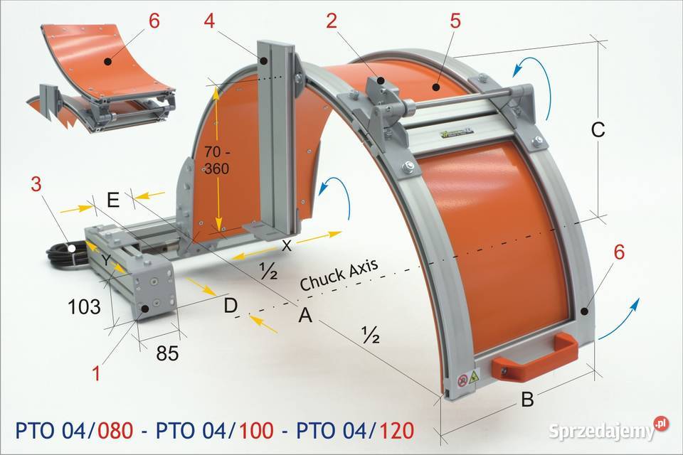 Osłona PTO 04100 CE Osłona tokarki PTO 04100 Wrocław
