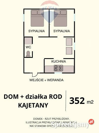 Urokliwa działka ROD Kajetany domek ochrona 20m Sprzedaż