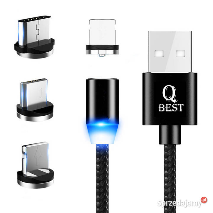 Kabel przewód magnetyczny 3w1 Micro USB USBC Pruszków