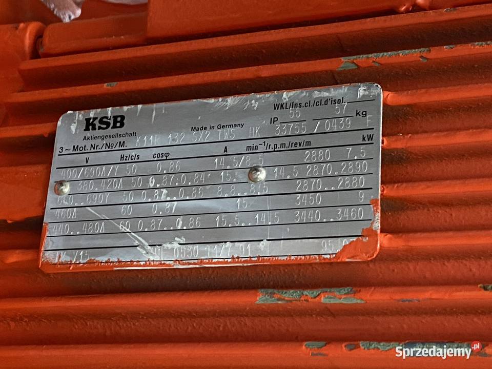 Pompa Rzędowa Jednostopniowa KSB EtalineGN 65160 wielkopolskie Nowy Tomyśl sprzedam