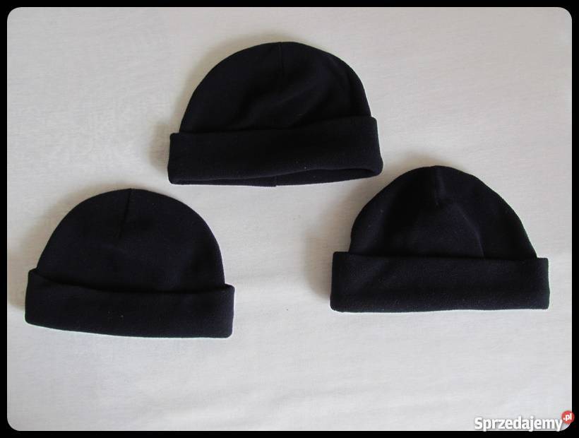 Czapka polarowa rozmiar ok 55 3x granat 1x czerń mazowieckie