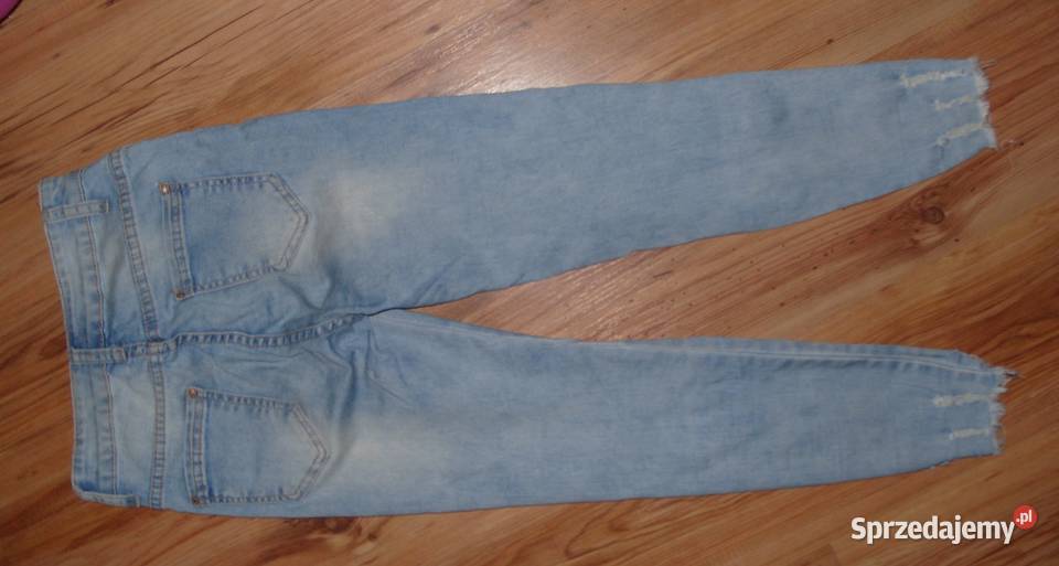 Jeansowe Spodnie MISS RJz Kabaretkową wstawką niebieski Rawicz sprzedam