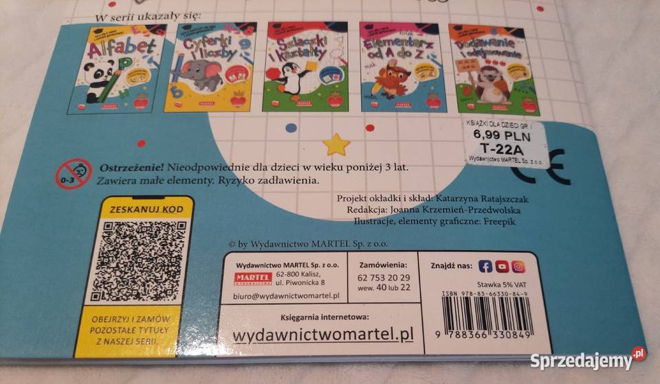 Elementarz A do Z Martel Książeczki dzieci ISBN 9788366330849 Czeladź