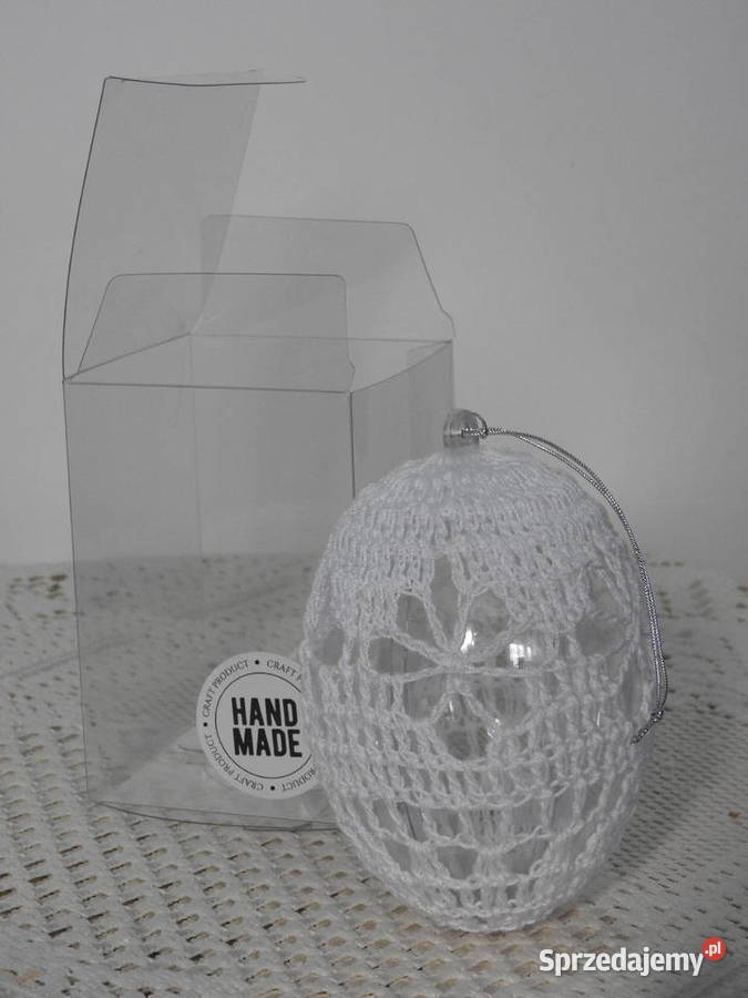 Jajo dziergane na szydełku handmade prezent Bytom