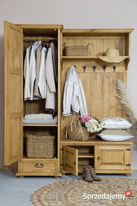 Drewniana garderoba do przedpokoju GAB04 wieszak małopolskie Maków Podhalański