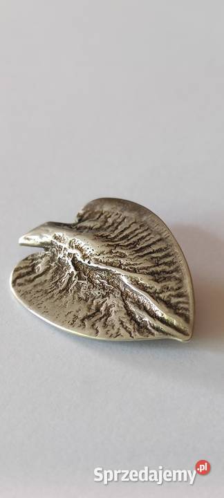 Stara broszka Srebrny Liść Warmet Agat Kłodzko srebro Zegarki i Biżuteria Brwinów