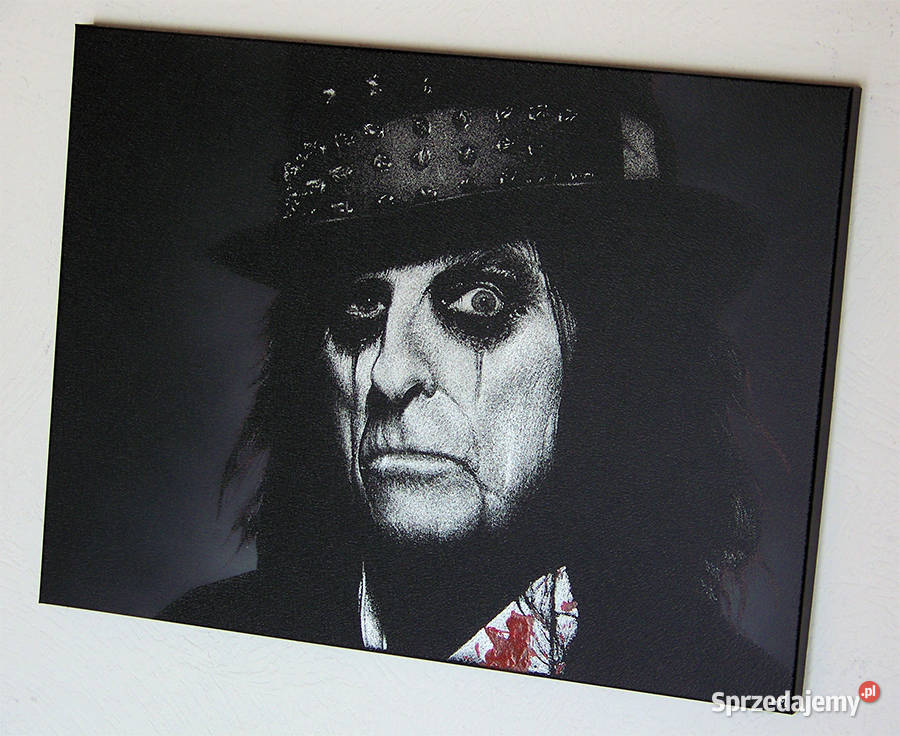 Ręcznie rzeźbiony w blasze Alice Cooper Sandomierz