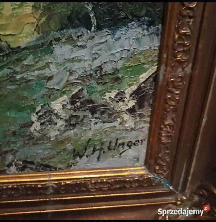 Pejzaż alpejski olej na płótnie Legnica