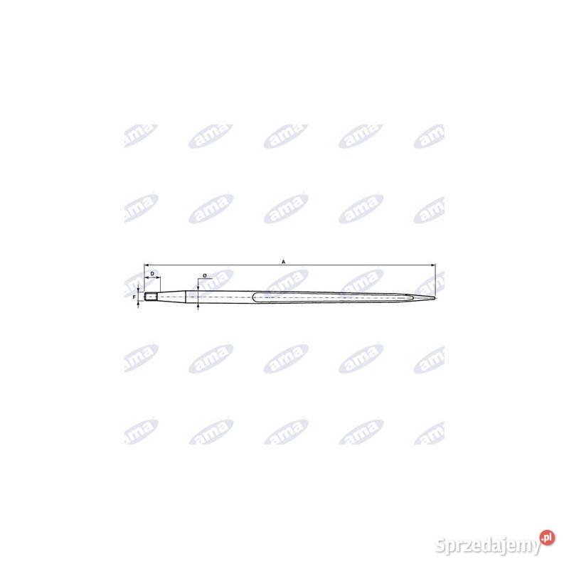 Ząb prosty 1100 mm na gwint M22x15 81018 81018 Kamionna