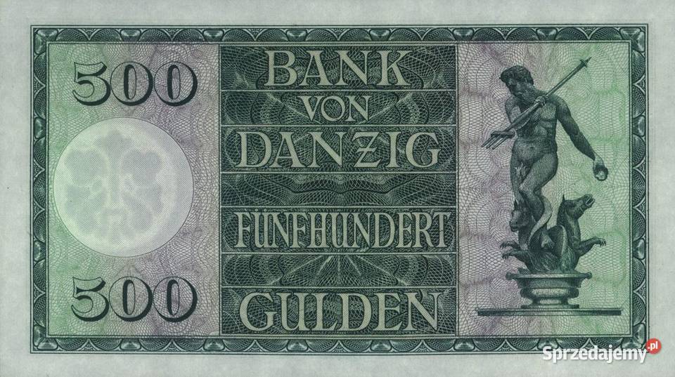 WOLNE MIASTO GDAŃSK 500 gulden 1924 UNC seria E podlaskie sprzedam