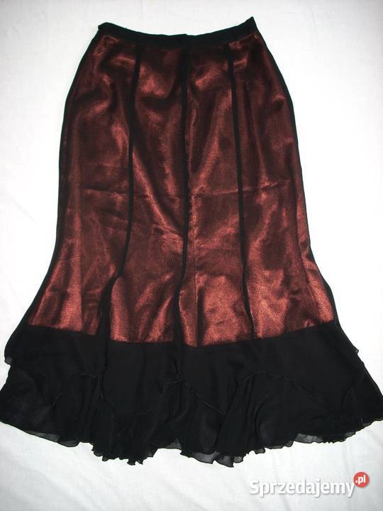 Długa Wizytowa Spódnica J Nowa 42 XL czarny Moda i Styl Nowy Sącz