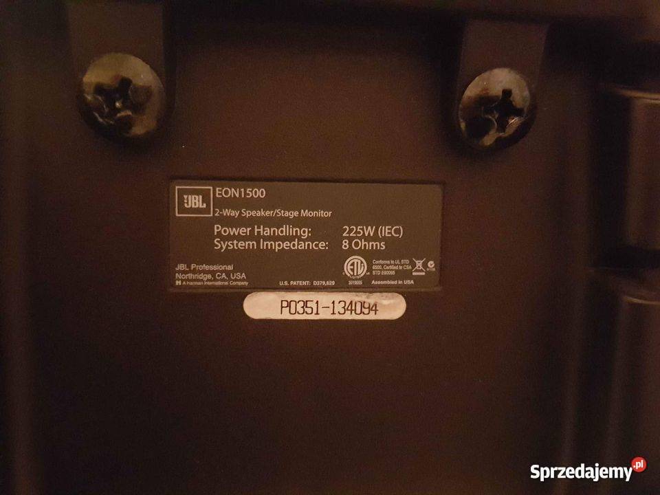 kolumny JBL EON 1500 śląskie