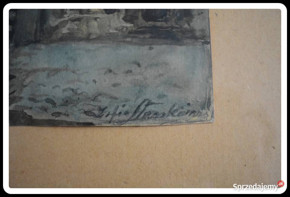 Zofia Stankiewicz obraz Kamienne schodki w ramie Płock sprzedam