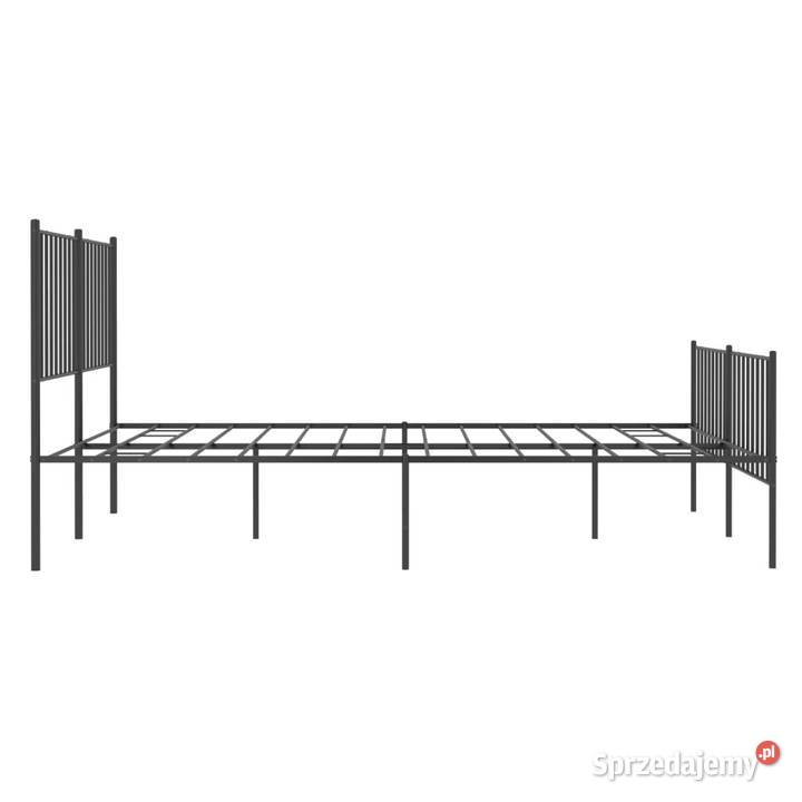 Łóżko Metalowe Czarne Rama Łóżka Ze Stelażem 90cm