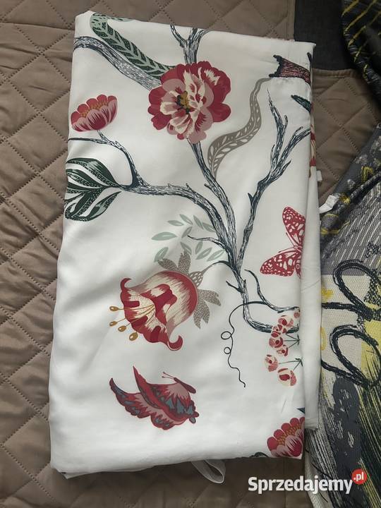 IKEA JATTELILJA Komplet pościeli biały kwiatowy Gliwice